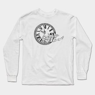 Skeleton Hand Clock Time's Up Long Sleeve T-Shirt